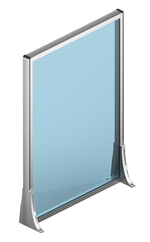 Hev og senk glassrekkverk Vind Faste Moduler 1