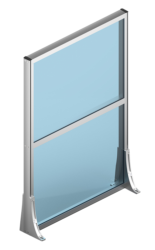 Hev og senk glassrekkverk Vind Faste Moduler 2