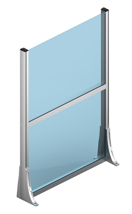 Hev og senk glassrekkverk Vind Faste Moduler 3