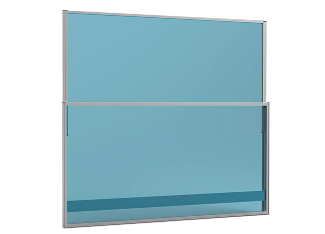 Hev og senk glassrekkverk Vind åpent uteluksus