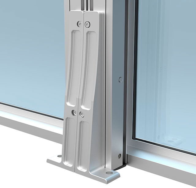 Hev og senk glassrekkverk Vind feste 5 uteluksus