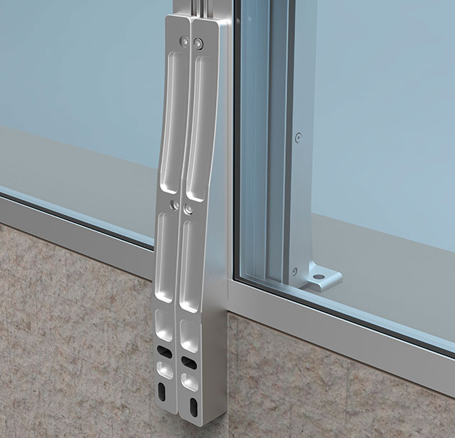 Hev og senk glassrekkverk Vind feste 6 uteluksus