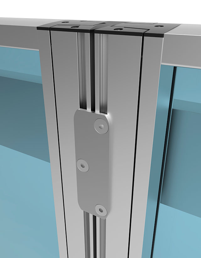 Hev og senk glassrekkverk Vind lineær skjøtestykke uteluksus