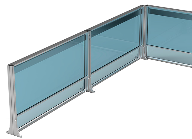 Hev og senk glassrekkverk Vind modul uteluksus