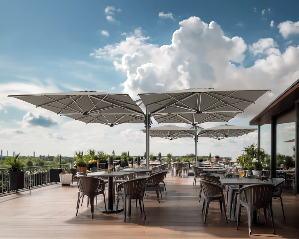 parasoll restaurant, hotell, uteservering uteluksus