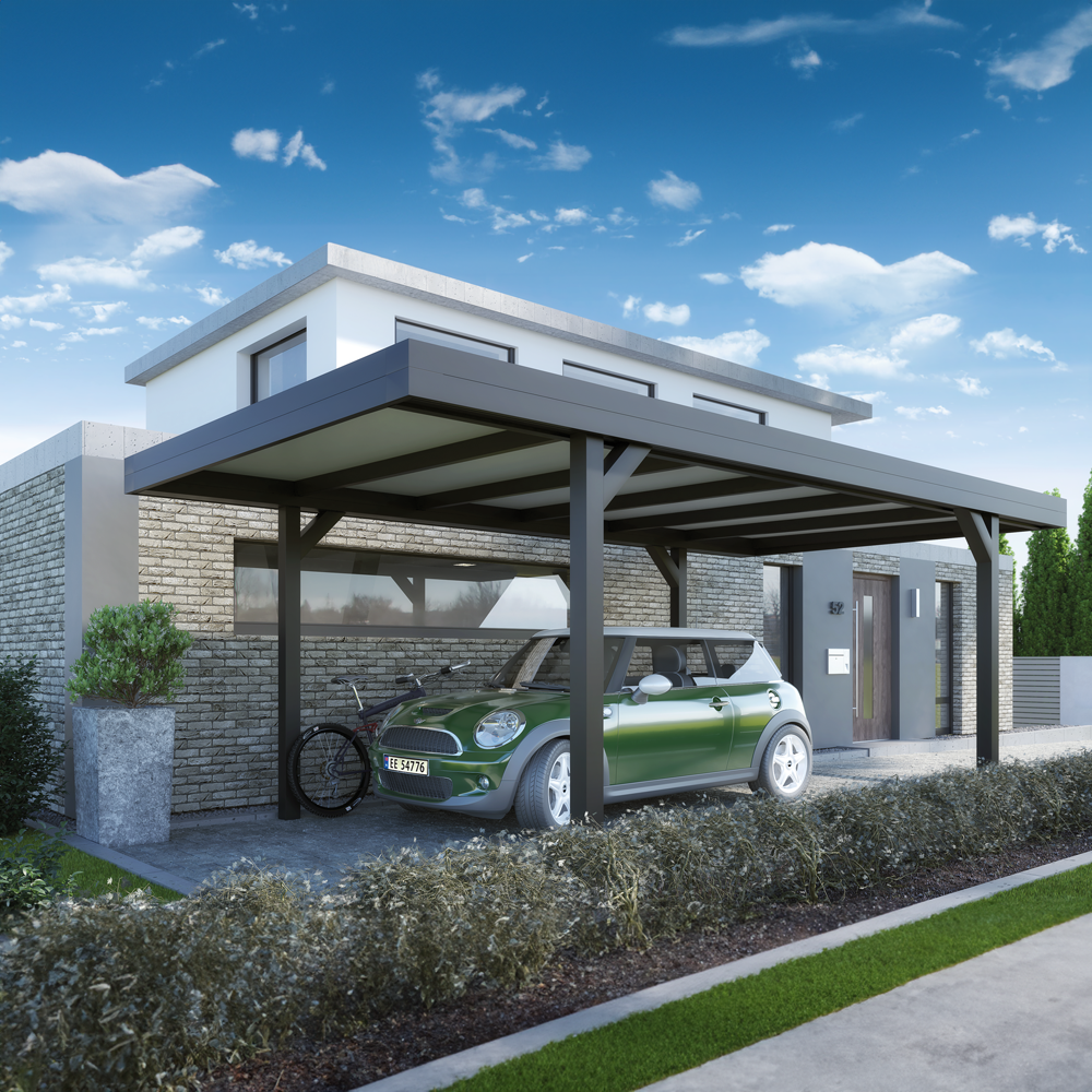 Carport Cube Lite med glass