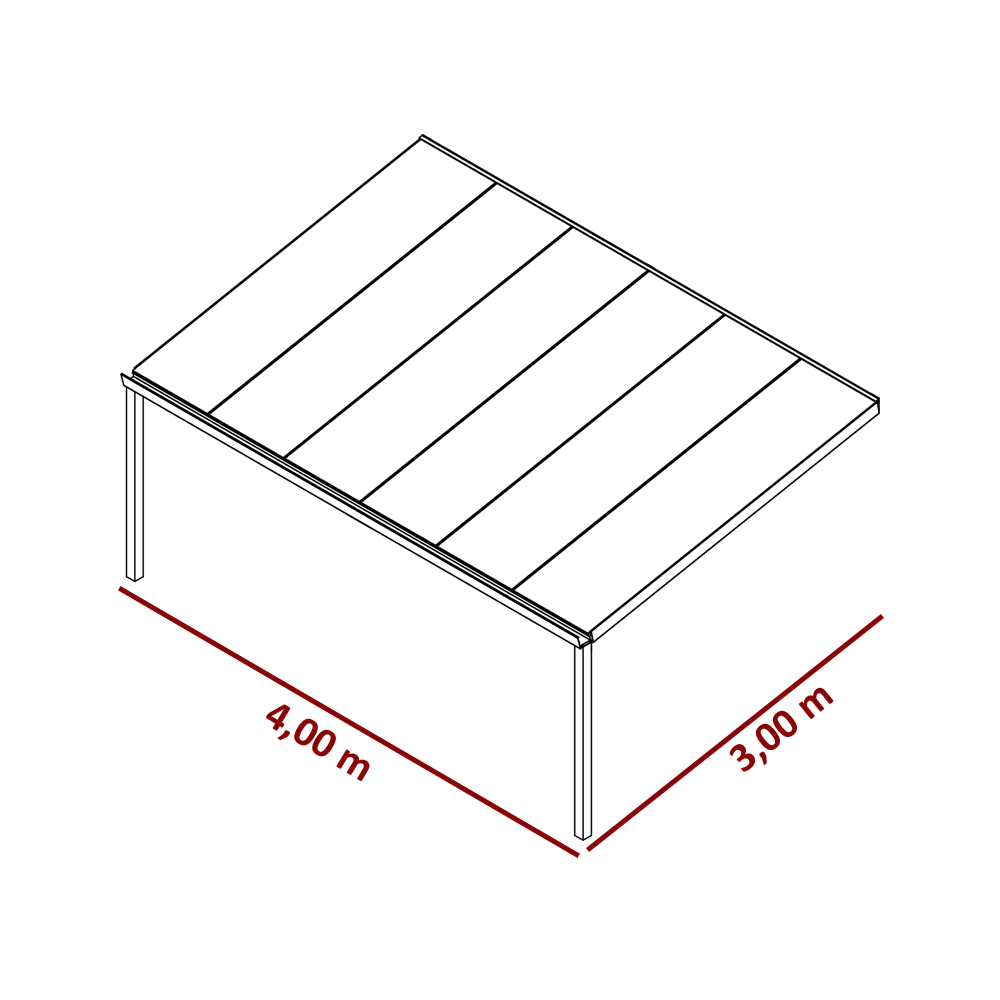 Carport NORD ROOF B300x400