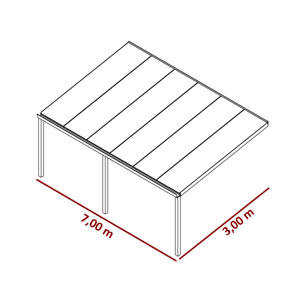 Carport NORD ROOF B300x700