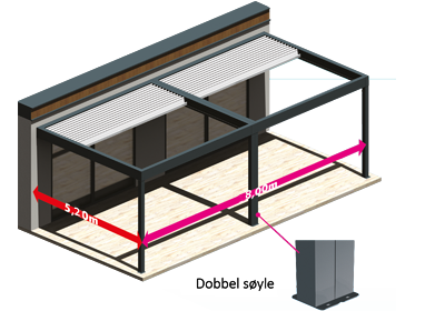 Pergola med lamelltak Kristiansand - Bilde 3
