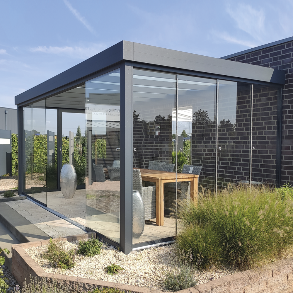 Terrassetak med glass Cube lite