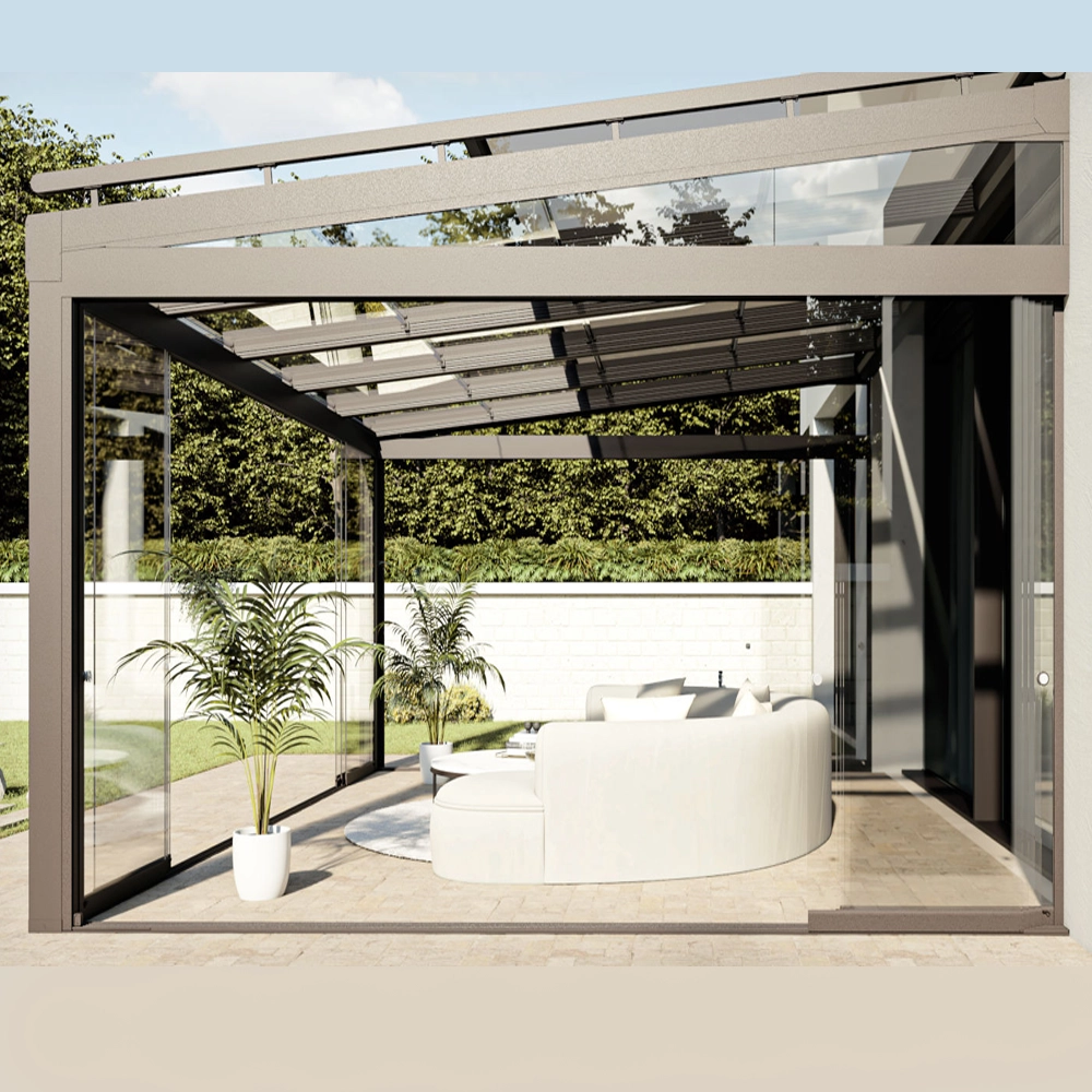 Utestue med moterisert glasstak Skien