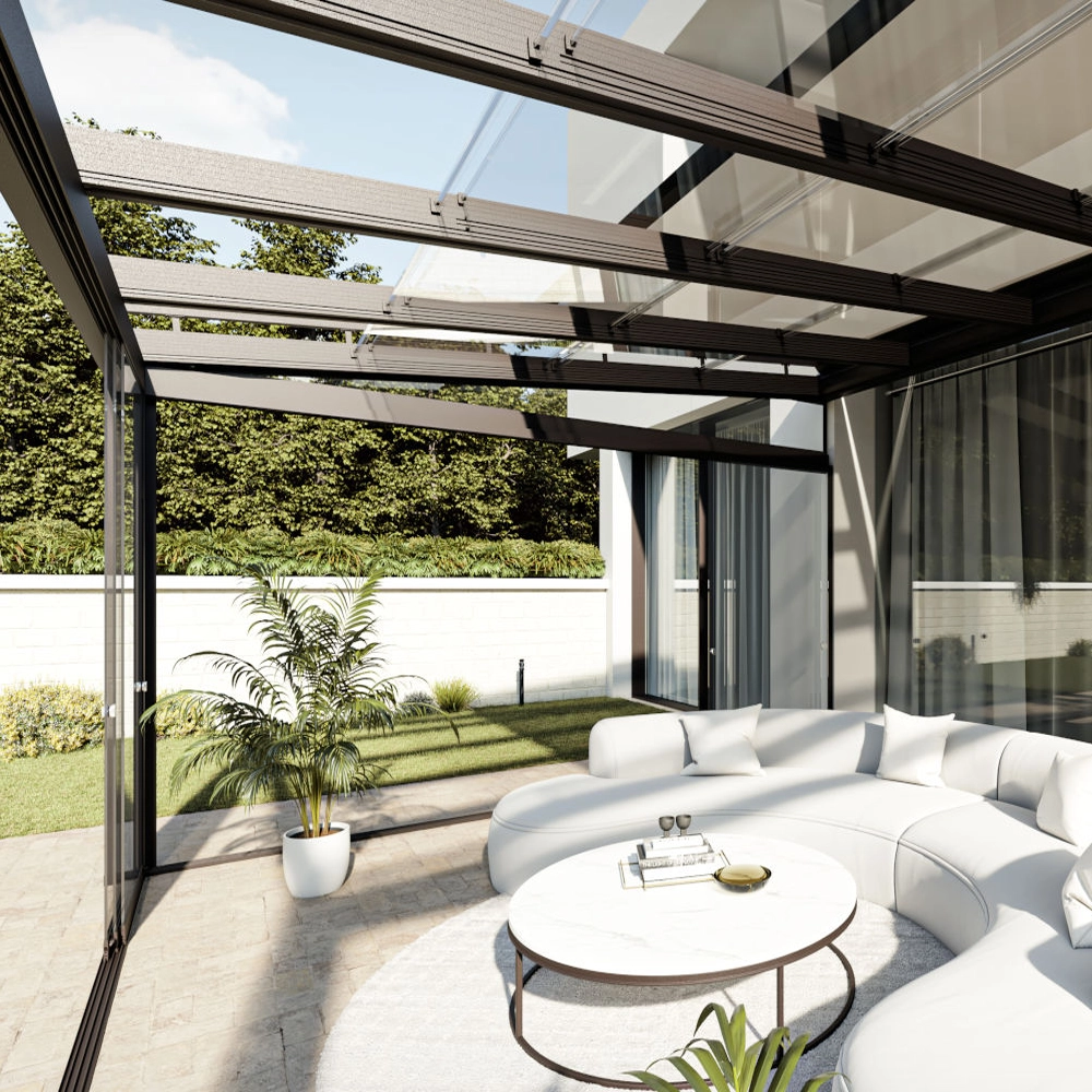 Utestue med moterisert glasstak Skien