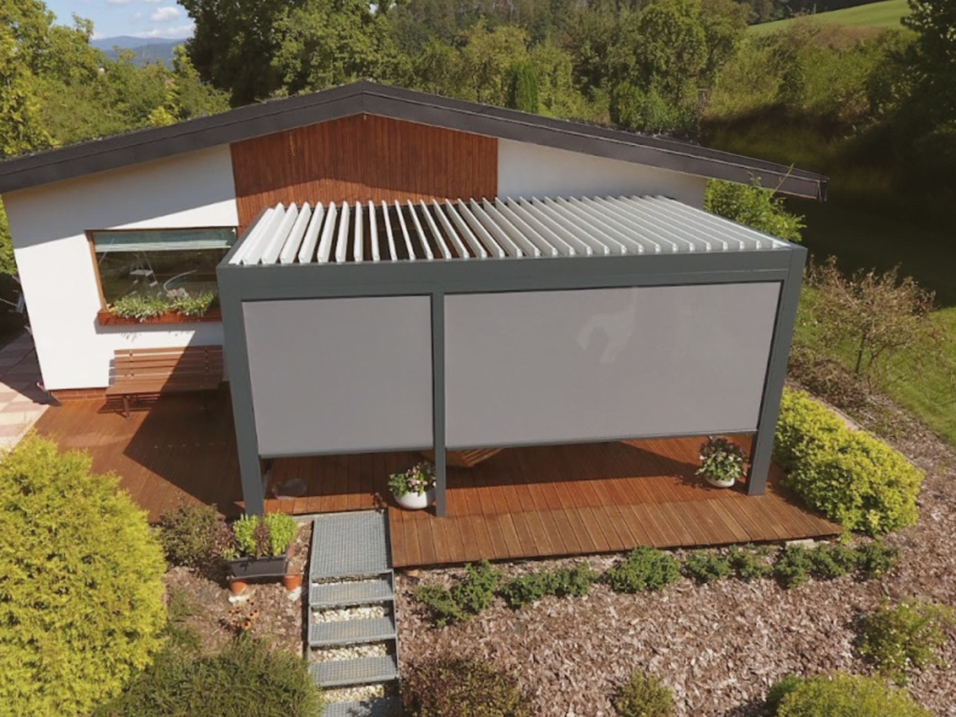 Pergola med lamelltak Stavanger - Bilde 9