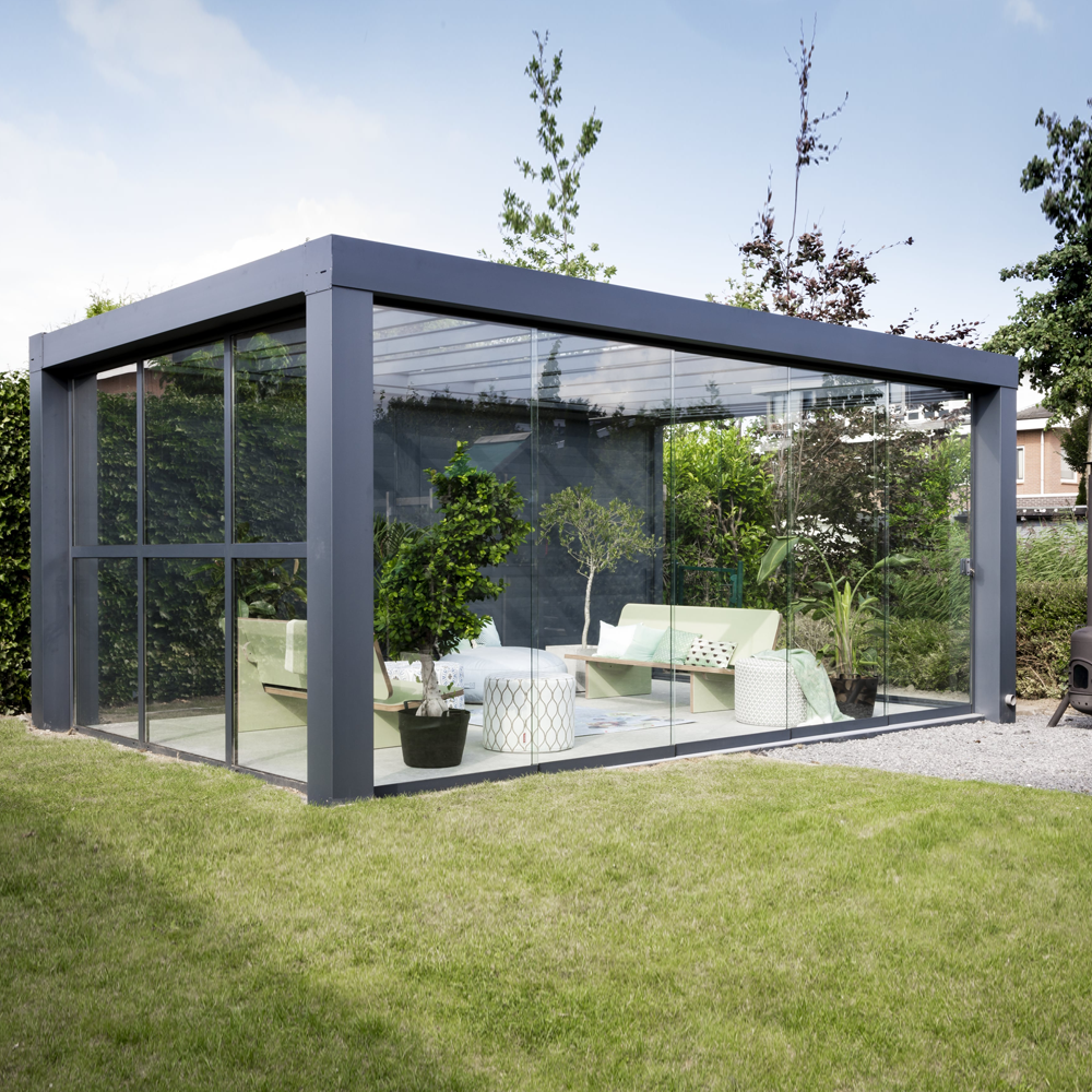 Utestue Cube med glasstak